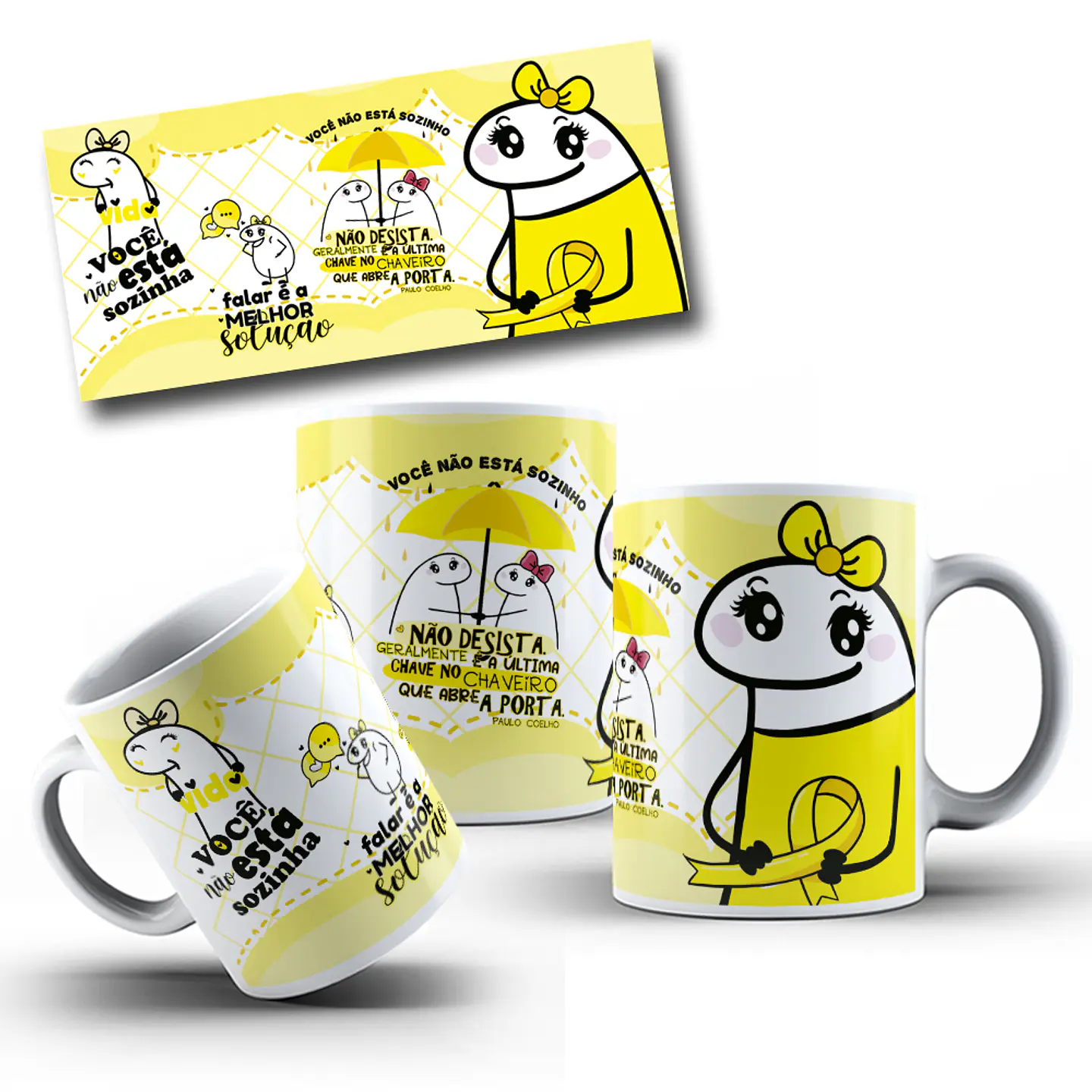 Artes Caneca Flork Setembro Amarelo Sublimação Baixar Grátis 2