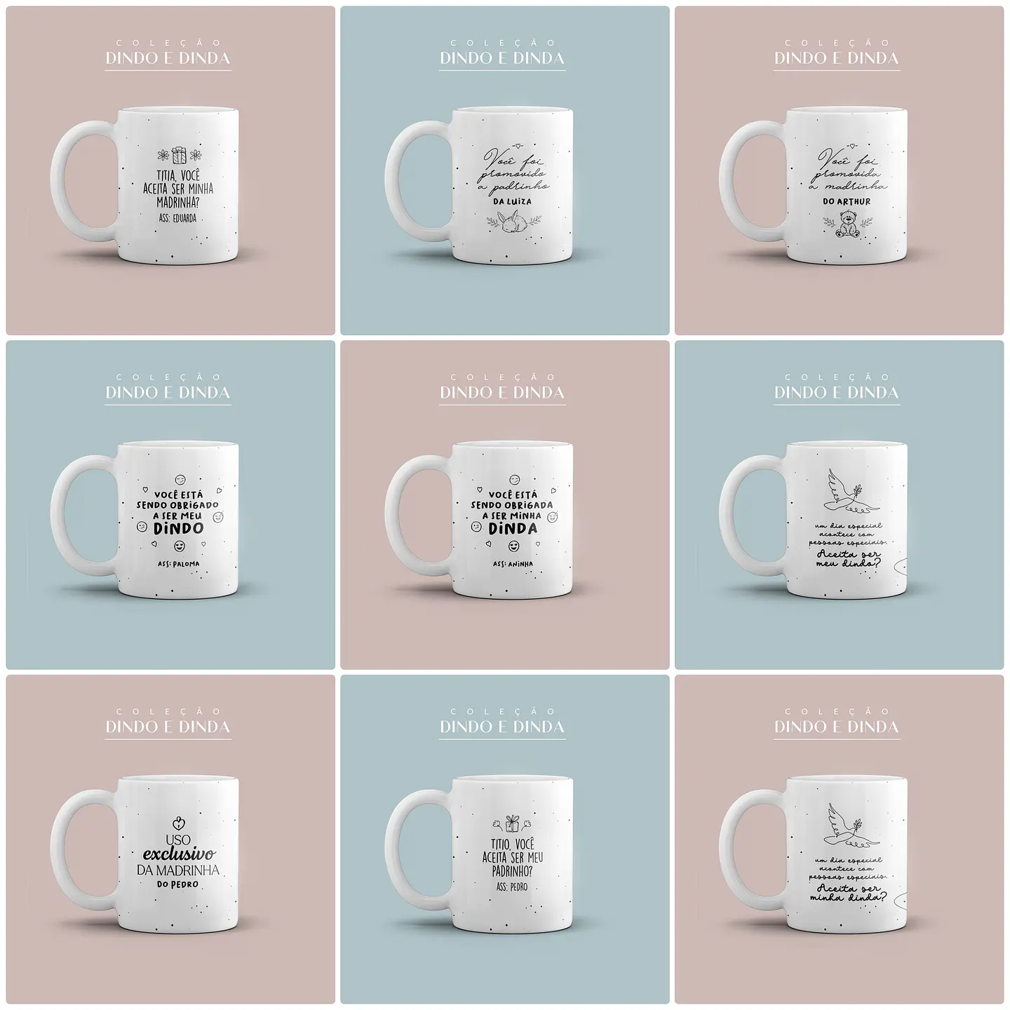 31 Artes para Caneca Dindo e Dinda em Jpg + Vetor 3