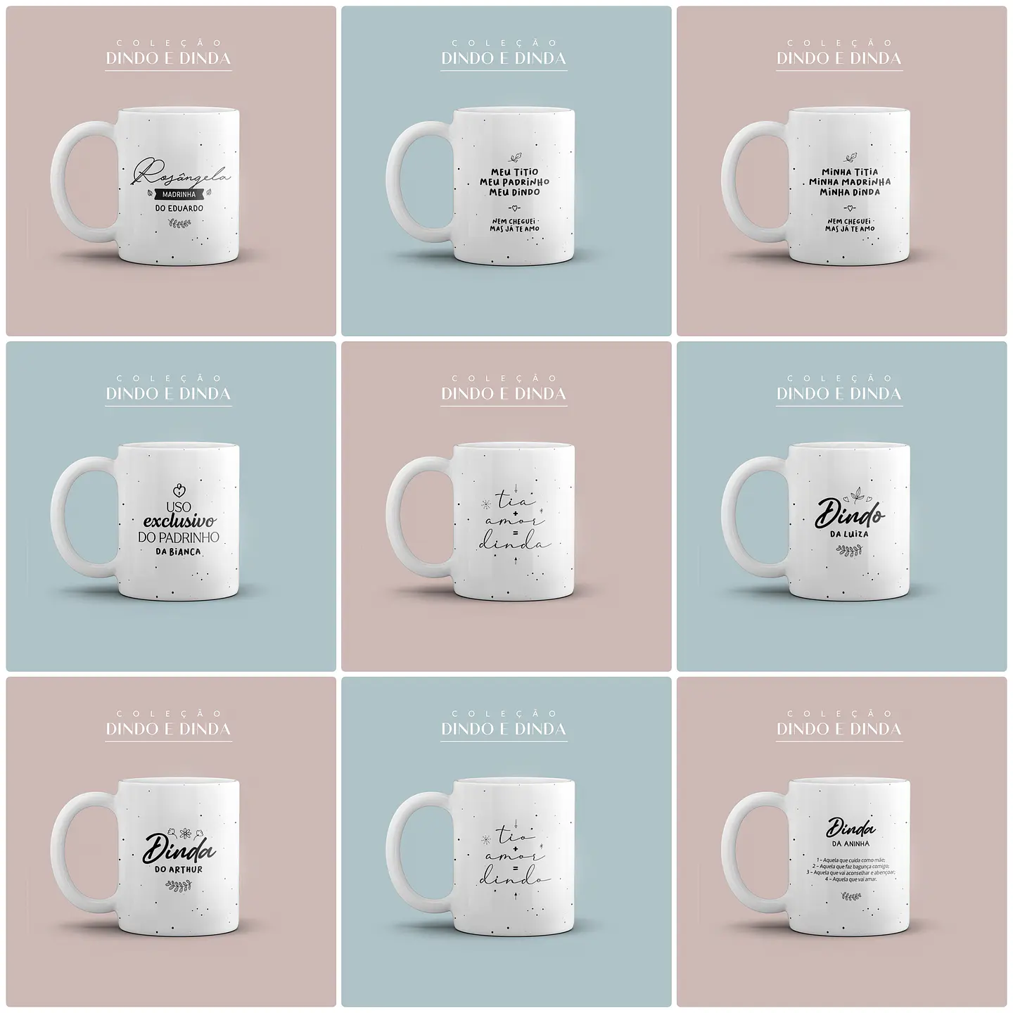 31 Artes para Caneca Dindo e Dinda em Jpg + Vetor 4