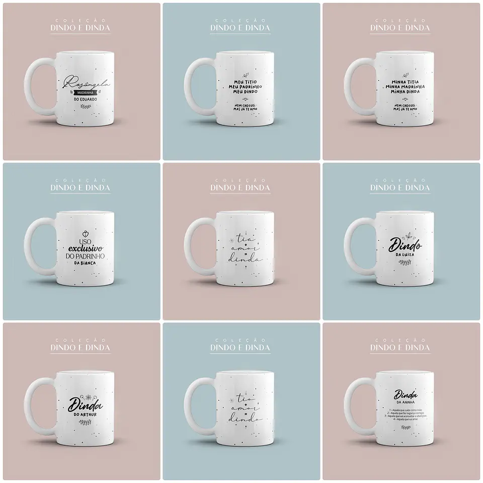 31 Artes para Caneca Dindo e Dinda em Jpg + Vetor 4