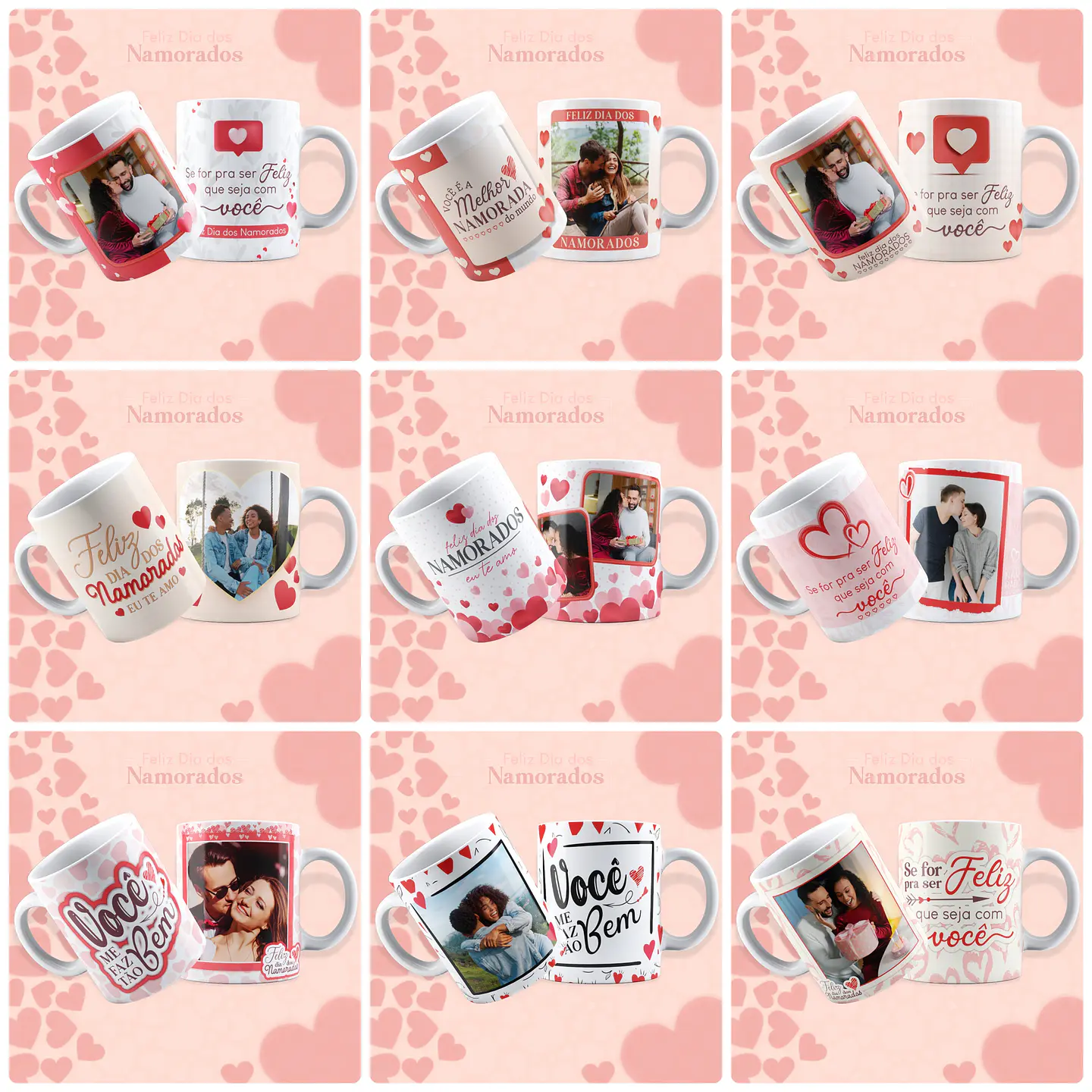 54 Artes para Sublimação Dia dos Namorados Arquivos Editáveis em Corel Draw 1