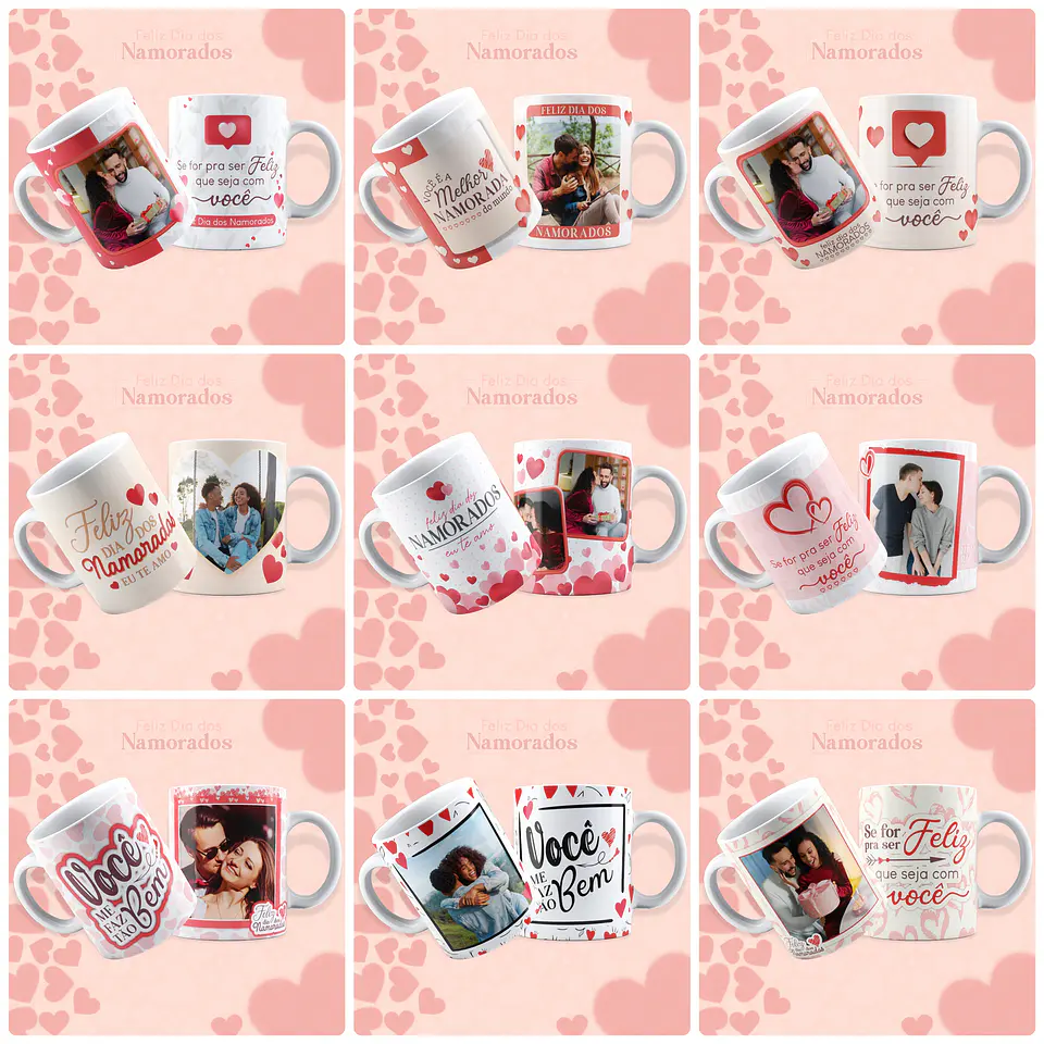 54 Artes para Sublimação Dia dos Namorados Arquivos Editáveis em Corel Draw 1