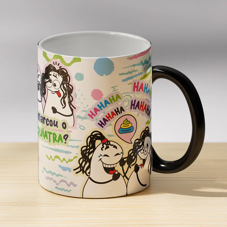 Arte Caneca Amiga, eu me identifico tanto contigo... Amiga, já marcou psiquiatra Png 3