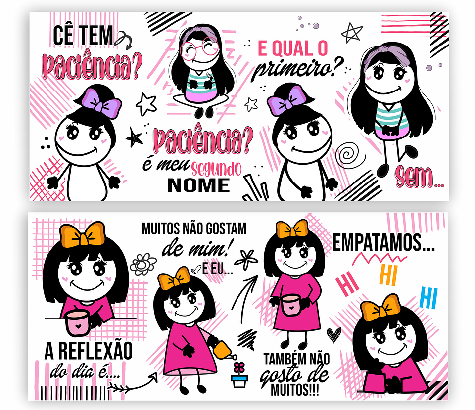 Arte para Caneca Cê tem paciência? Paciência é meu segundo nome Arquivo Png 3