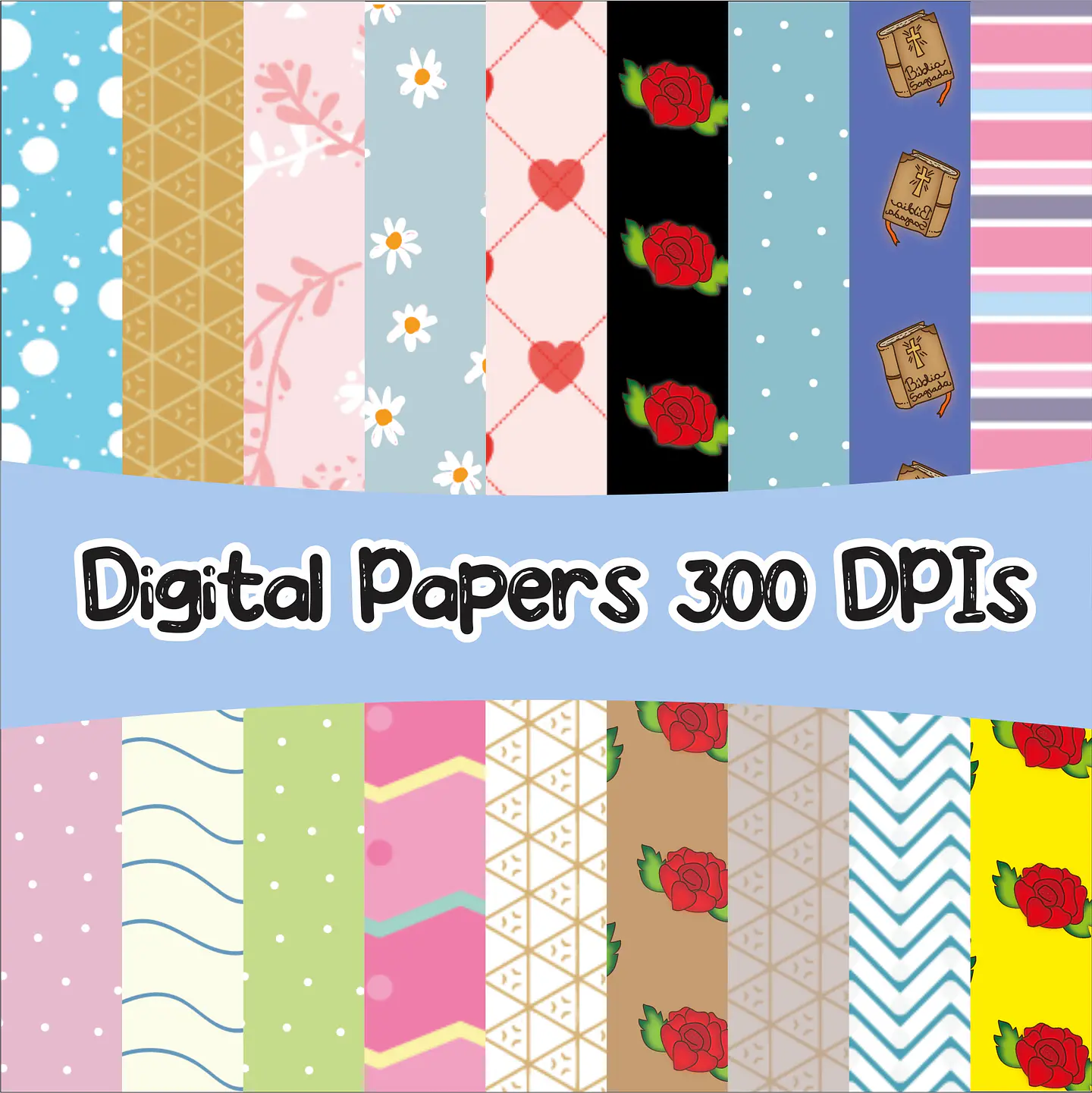 Kit Digital Santinhos Bíblicos Arquivos Png  2