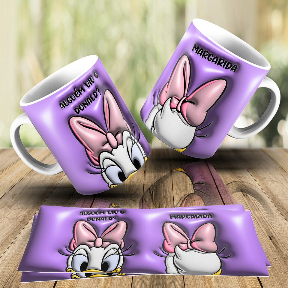 6 Artes para Caneca Turma do Mickey Inflados 3d Arquivos Png 3