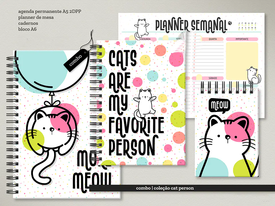 Arquivo Combo Encadernação Gatinhos 2024 em Pdf  1