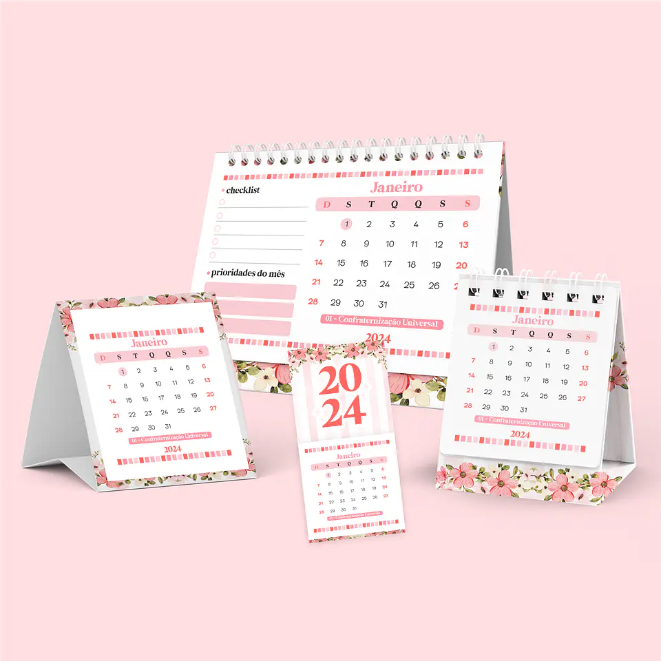 Arquivo Calendários 2024 Pronto para Imprimir em JPG 5