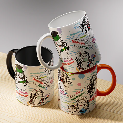Arte para caneca Ela é a Mãe da Enfermagem - Enfermeira Recém Formada Png