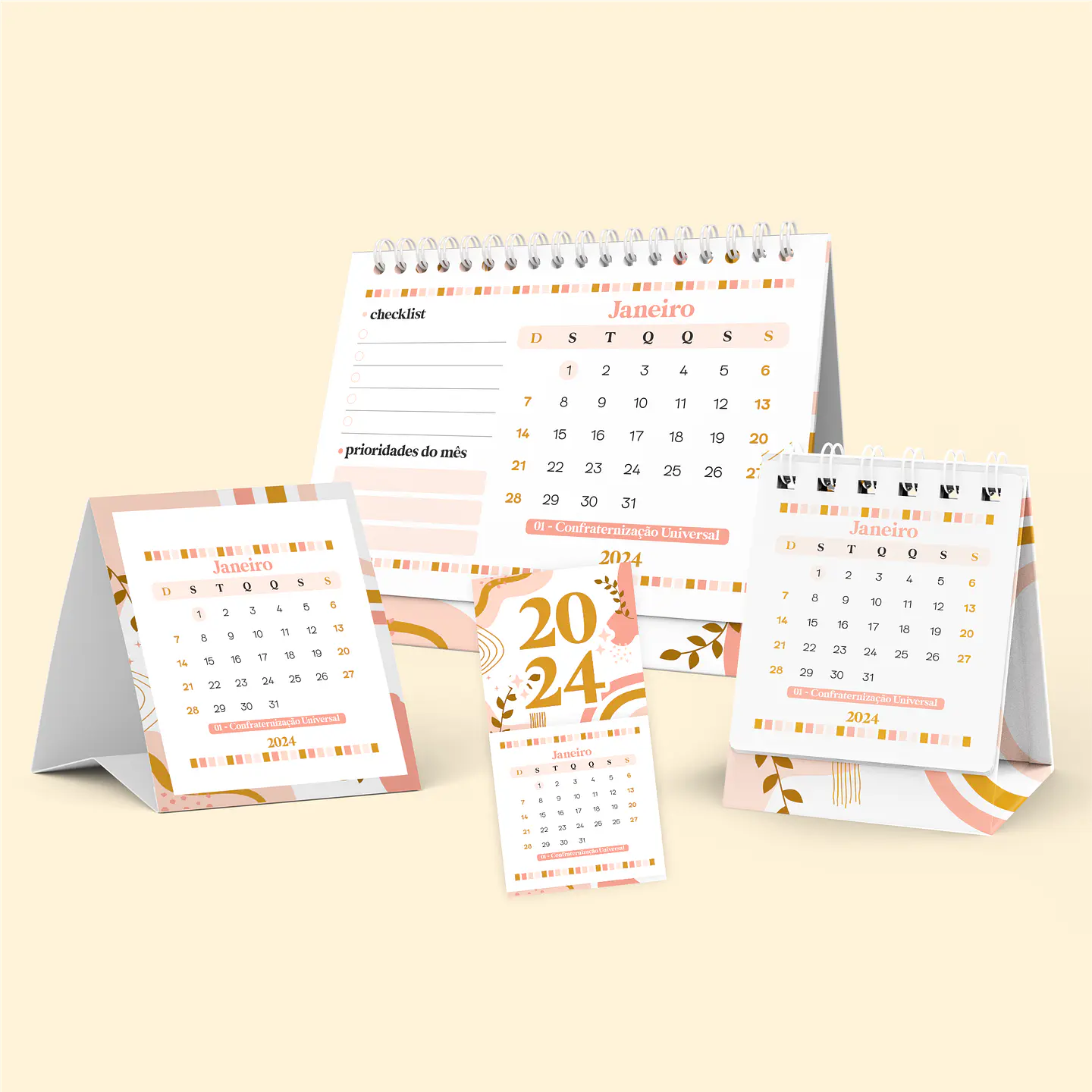 Arquivo Calendários 2024 Pronto para Imprimir em JPG 9