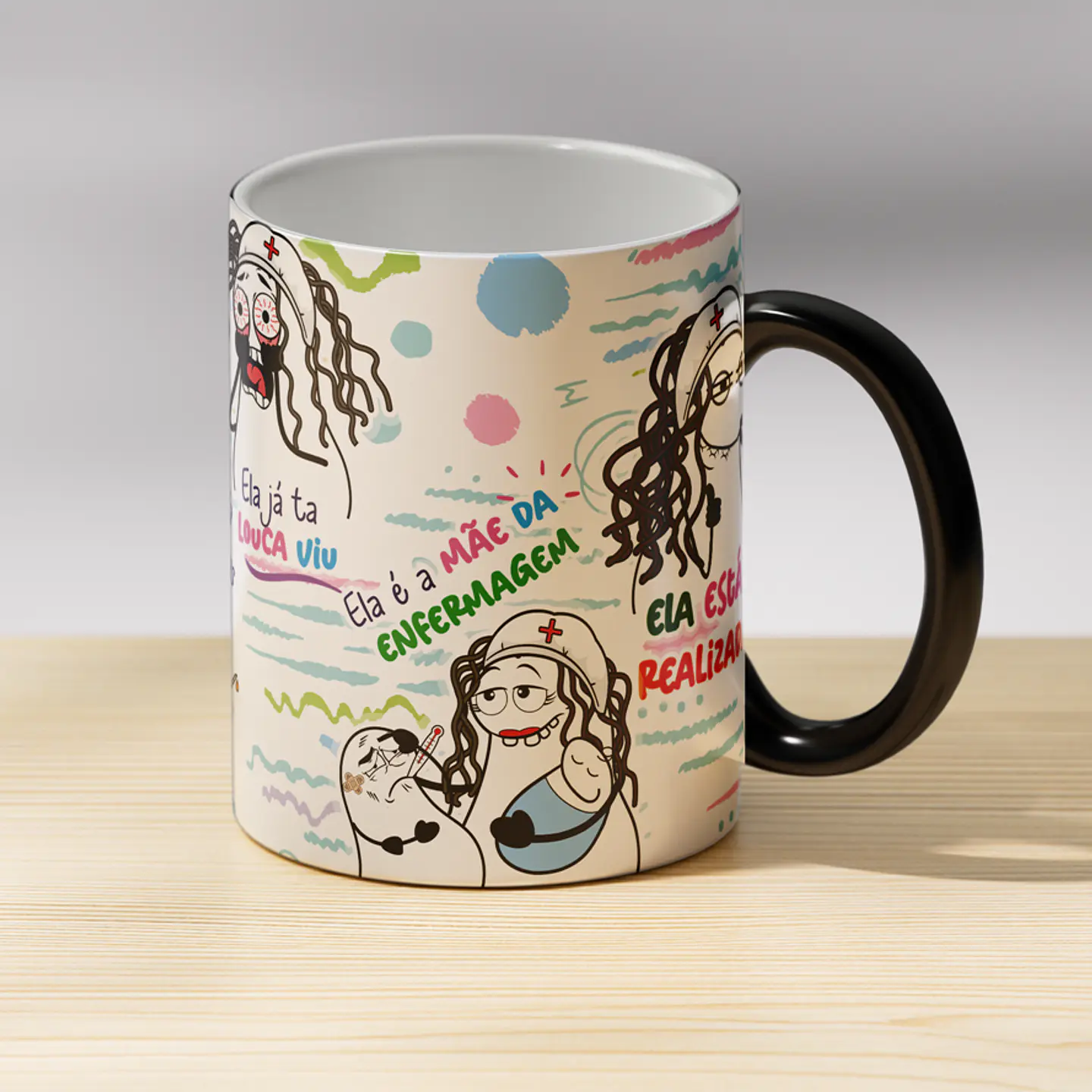 Arte para caneca Ela é a Mãe da Enfermagem - Enfermeira Recém Formada Png 3