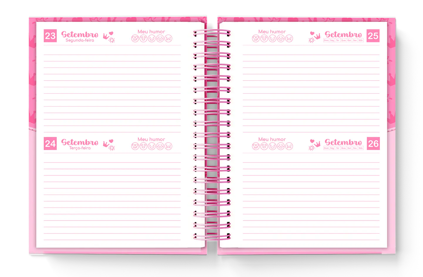 Arquivo Agenda e Caderno Rosa Menina Pink 2024 em Pdf   4