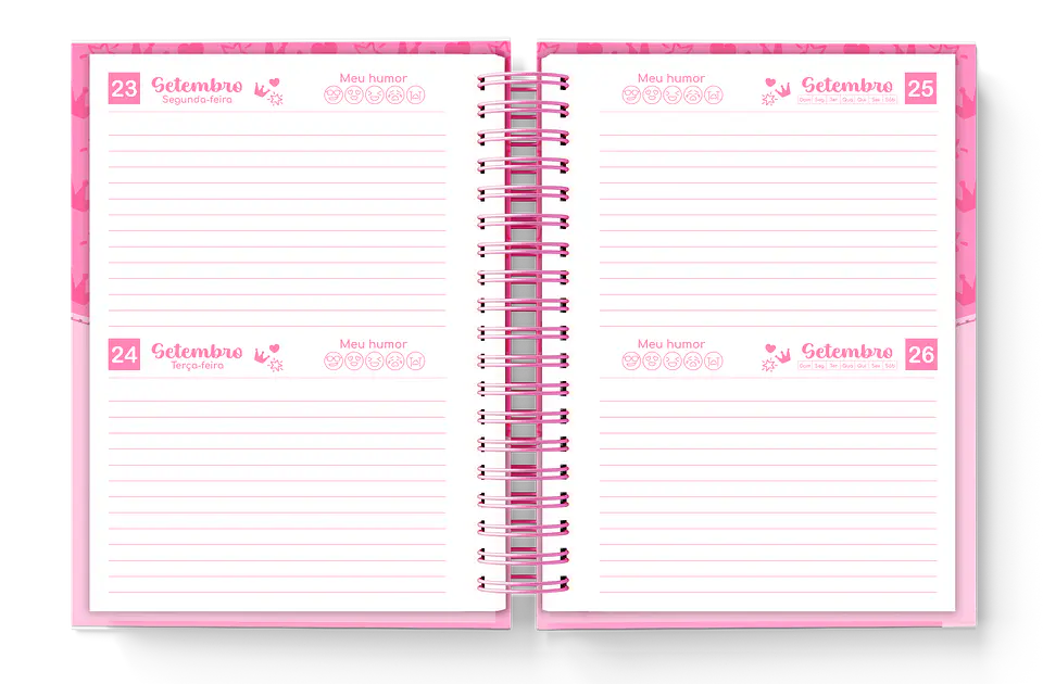 Arquivo Agenda e Caderno Rosa Menina Pink 2024 em Pdf   4