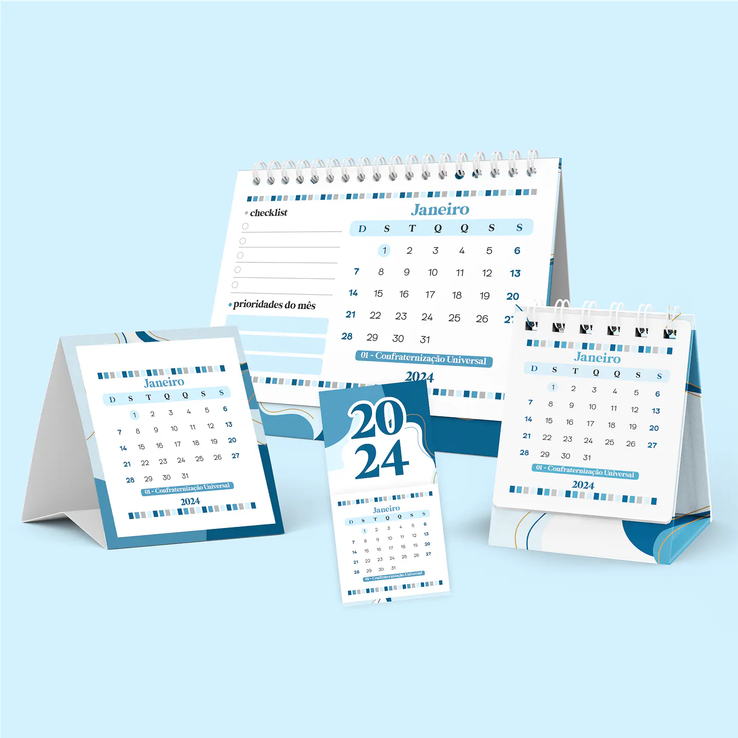 Arquivo Calendários 2024 Pronto para Imprimir em JPG 10