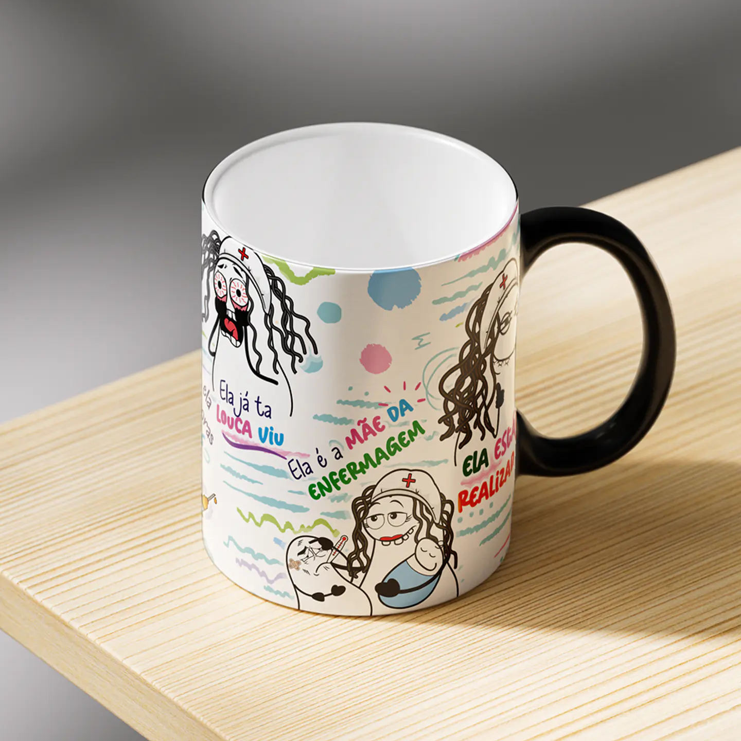 Arte para caneca Ela é a Mãe da Enfermagem - Enfermeira Recém Formada Png 4