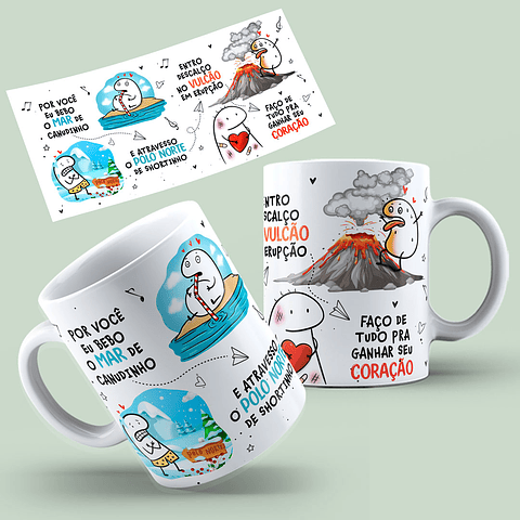 2 Artes para Caneca Flork Canudinho Frases Arquivos Png 