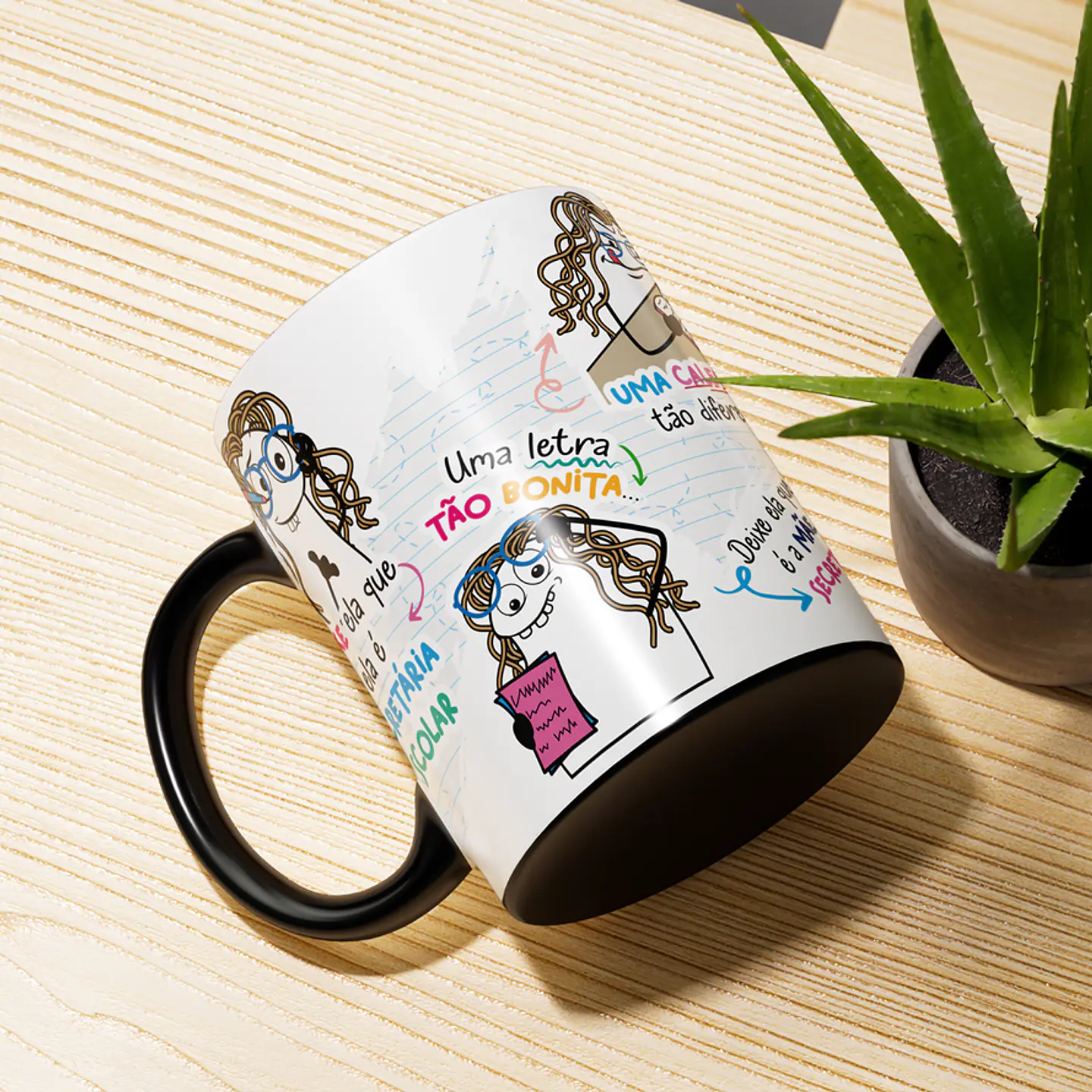 Arte Caneca Ela é Secretária Escolar - Secretária Escola Png 2