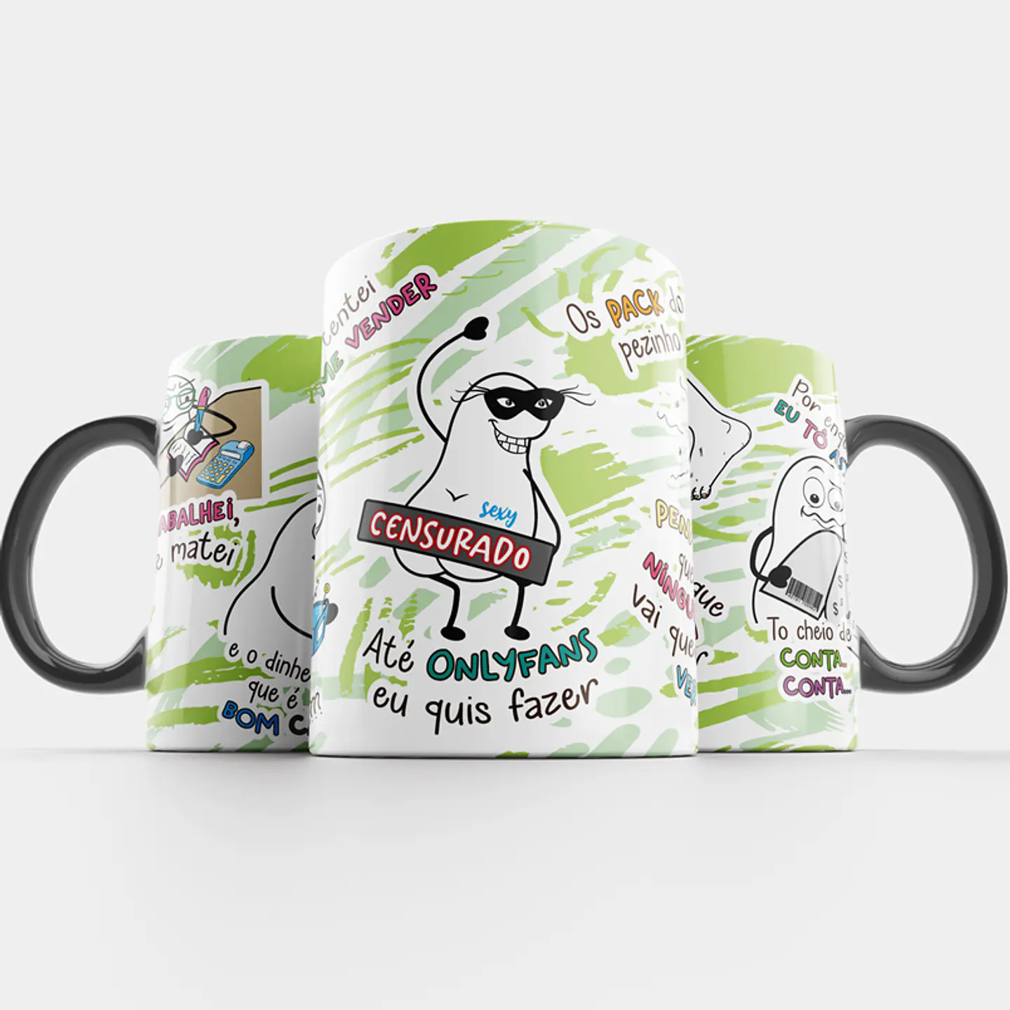 Arte Caneca Trabalhei me matei Já tentei até me vender - Trabalhei, me lasquei Png 1