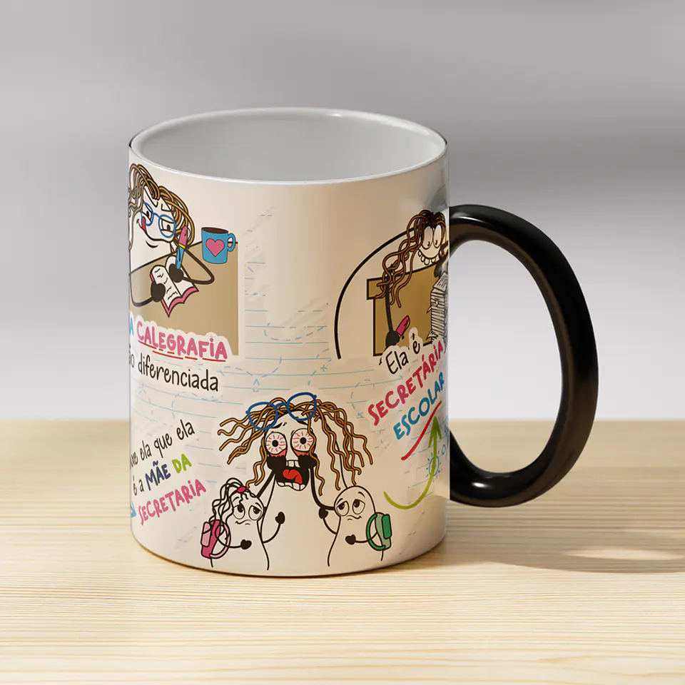 Arte Caneca Ela é Secretária Escolar - Secretária Escola Png 3