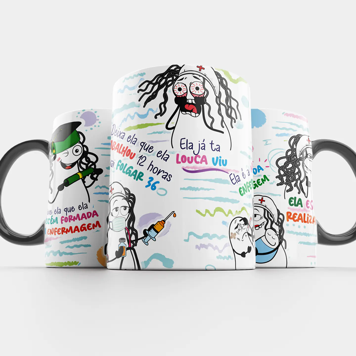 Arte para caneca Ela é a Mãe da Enfermagem - Enfermeira Recém Formada Png 6