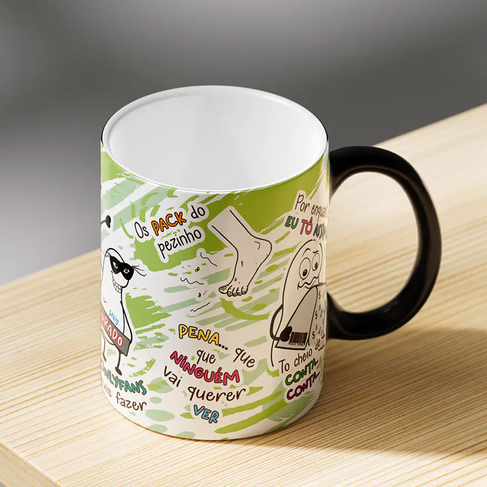 Arte Caneca Trabalhei me matei Já tentei até me vender - Trabalhei, me lasquei Png 4