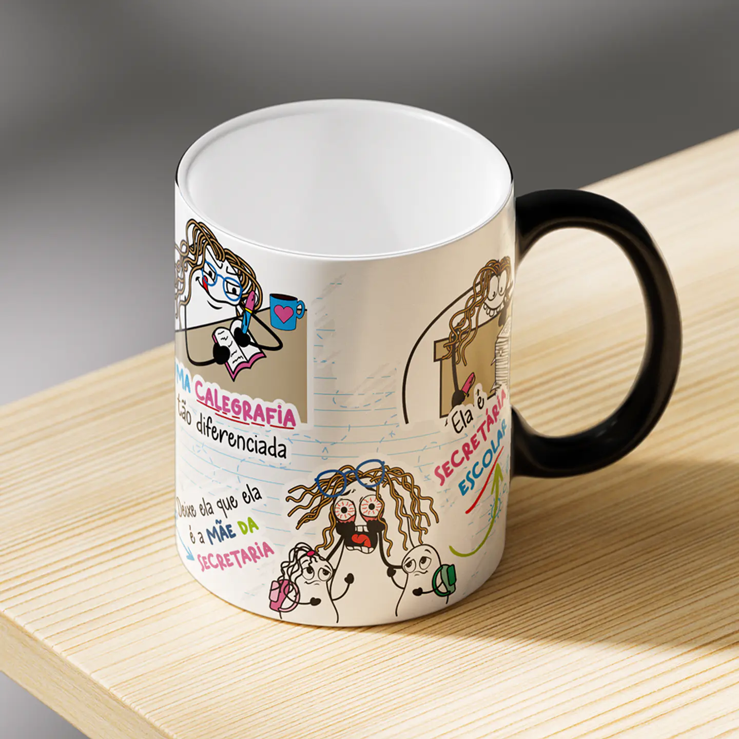 Arte Caneca Ela é Secretária Escolar - Secretária Escola Png 4