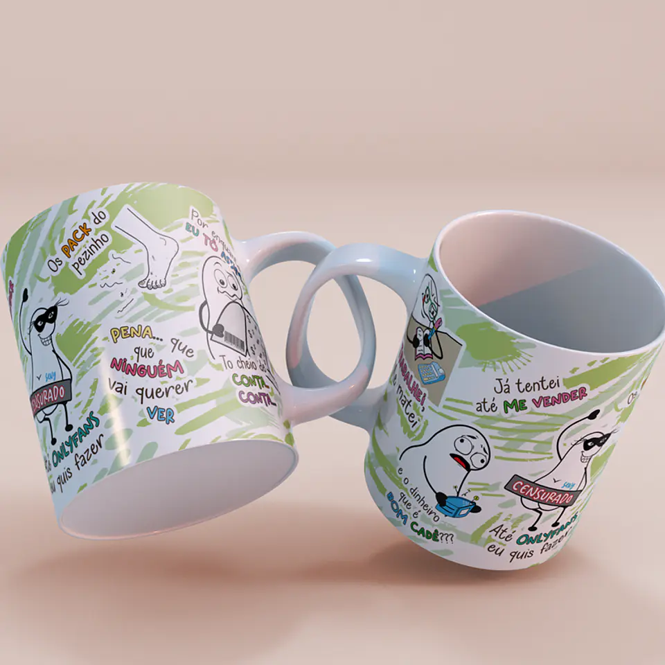 Arte Caneca Trabalhei me matei Já tentei até me vender - Trabalhei, me lasquei Png 5