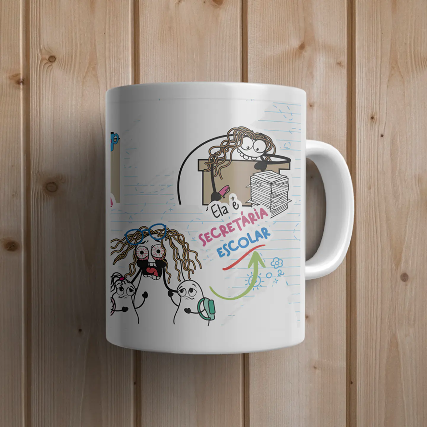 Arte Caneca Ela é Secretária Escolar - Secretária Escola Png 5