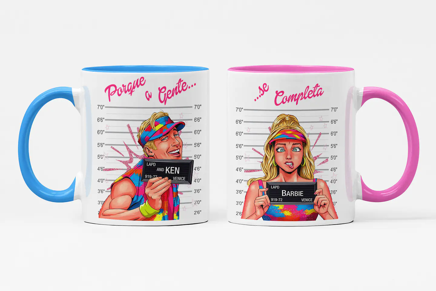  Artes para Caneca e Camisa Casal Barbie Arquivos CorelDraw 2
