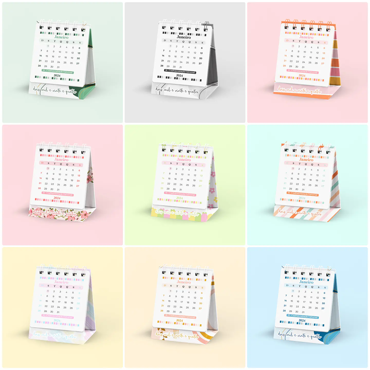 Arquivo Calendários 2024 Pronto para Imprimir em JPG 13