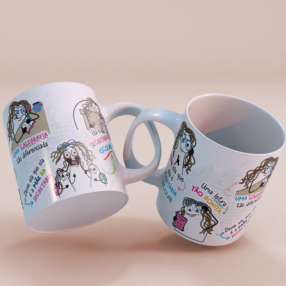Arte Caneca Ela é Secretária Escolar - Secretária Escola Png 7
