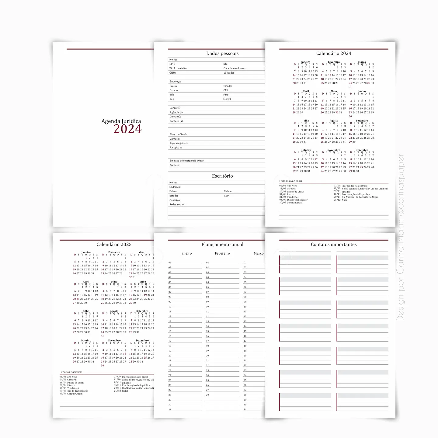 Arquivo Combo Miolo Agenda Jurídica  2024 em Pdf 5