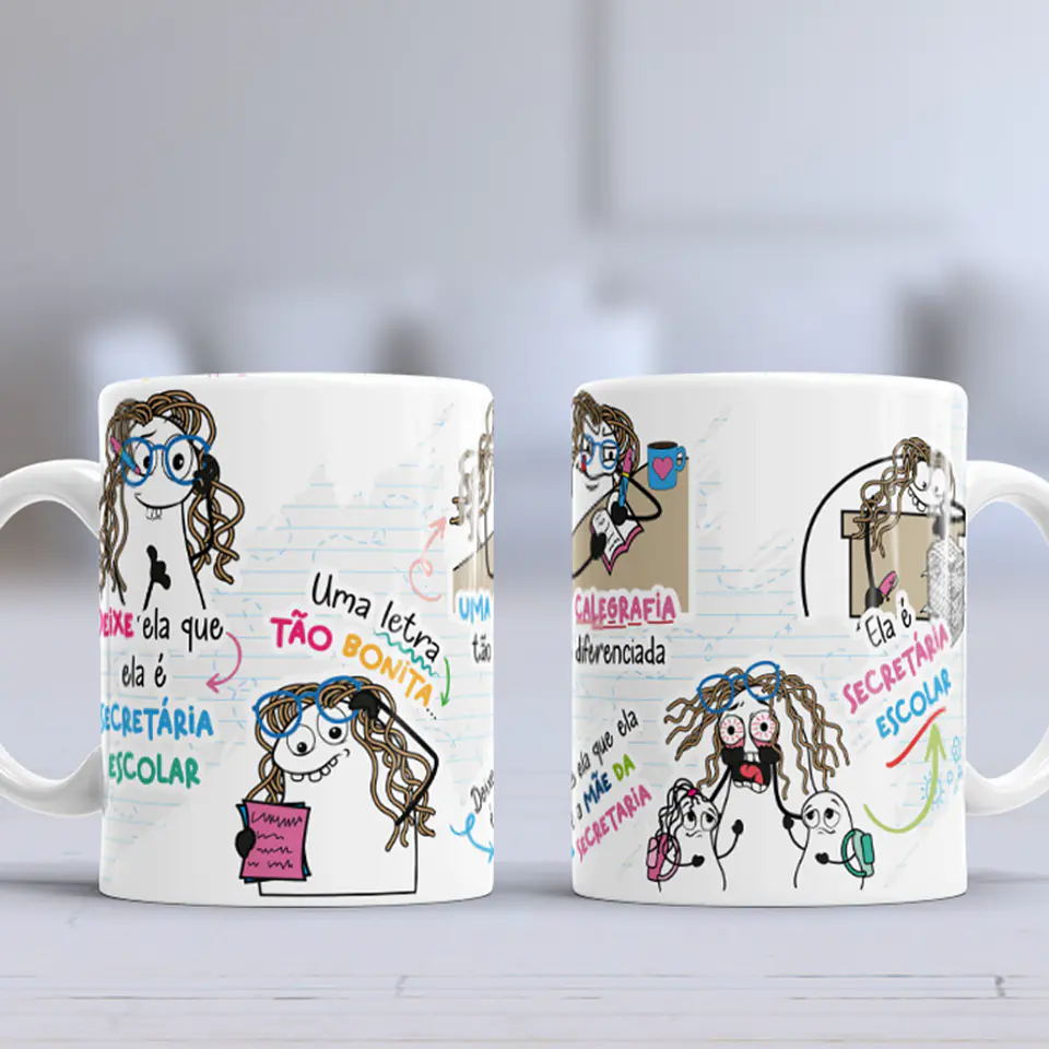 Arte Caneca Ela é Secretária Escolar - Secretária Escola Png 8
