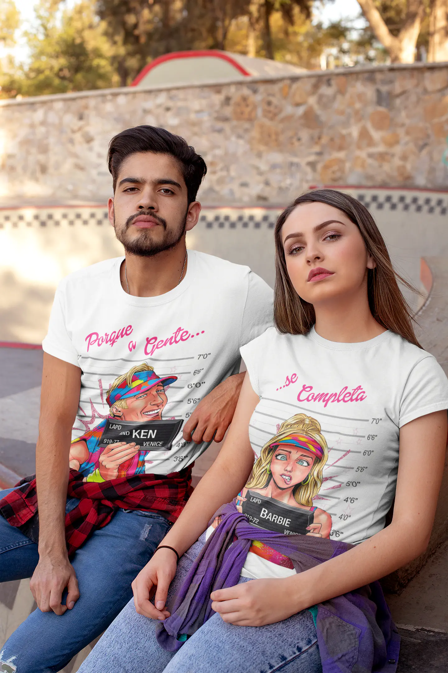  Artes para Caneca e Camisa Casal Barbie Arquivos CorelDraw 6