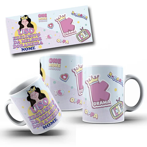Arte Caneca Dorameira em CorelDraw