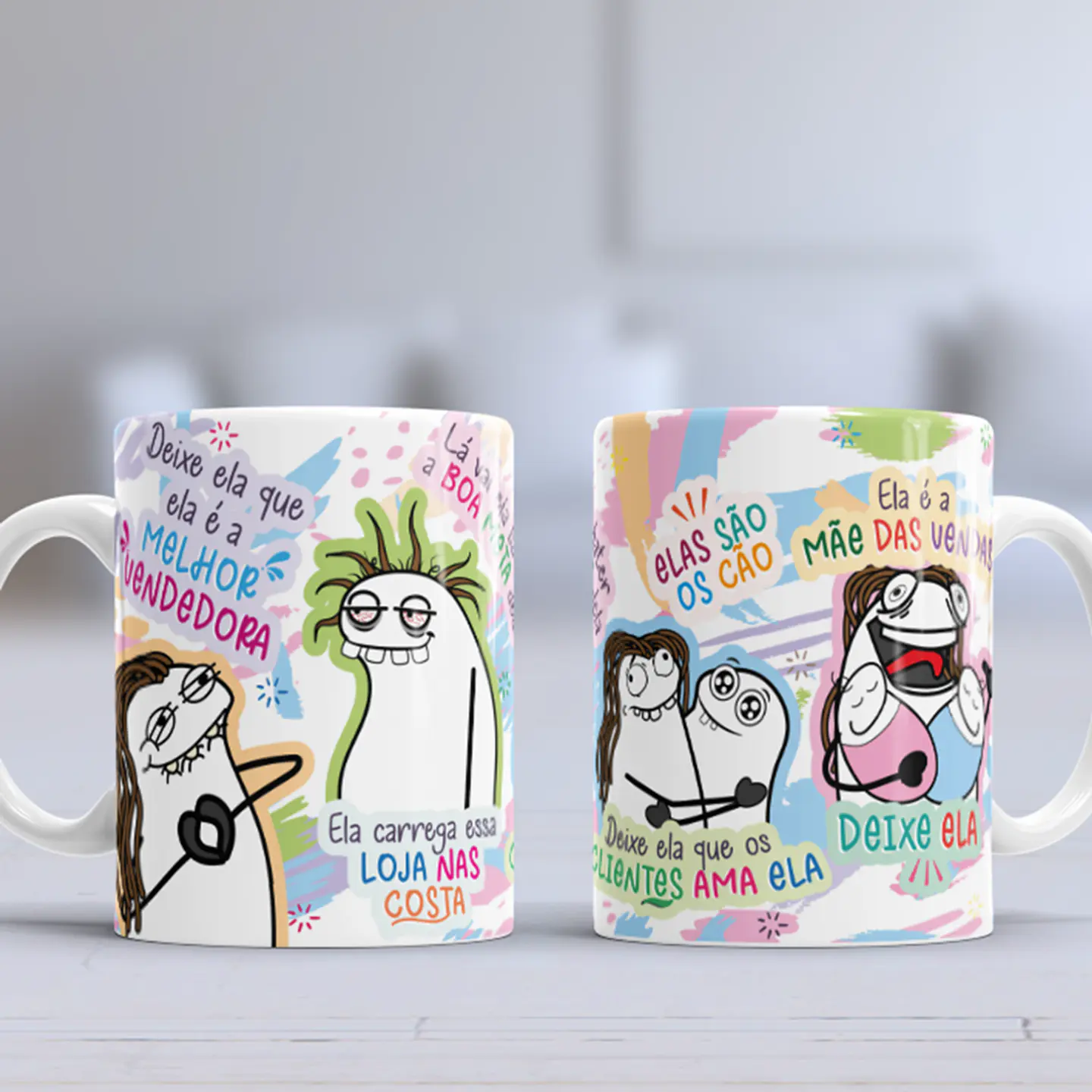 Arte Caneca Deixe ela que ela é a Melhor Vendedora Arquivo Png 4