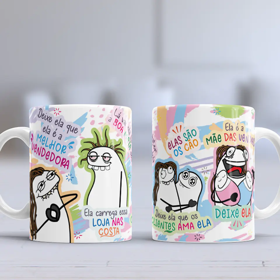 Arte Caneca Deixe ela que ela é a Melhor Vendedora Arquivo Png 4