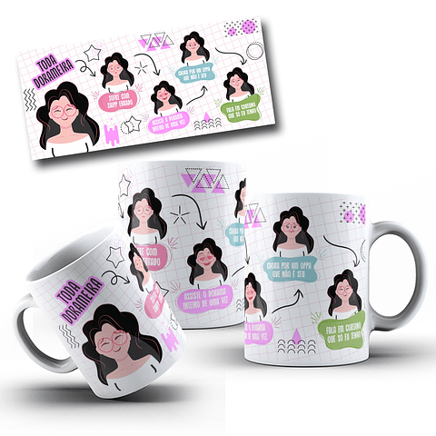 Arte Caneca Dorameira em CorelDraw