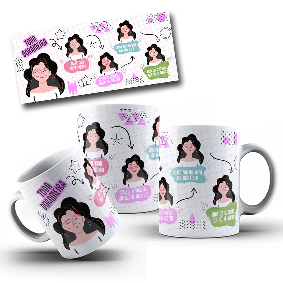 Arte Caneca Dorameira em CorelDraw 2