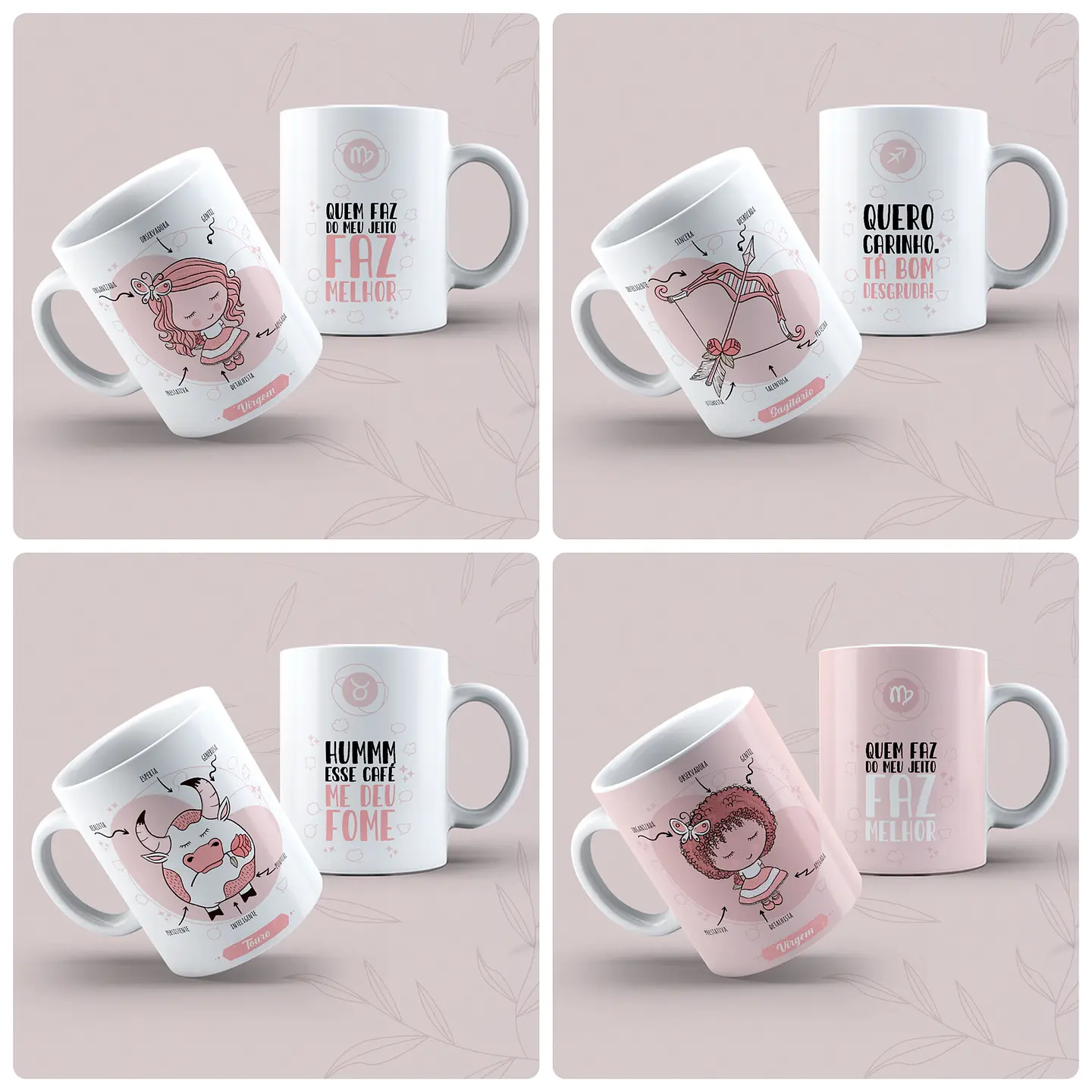 12 Artes Canecas Signos Arquivo em Jpge 2