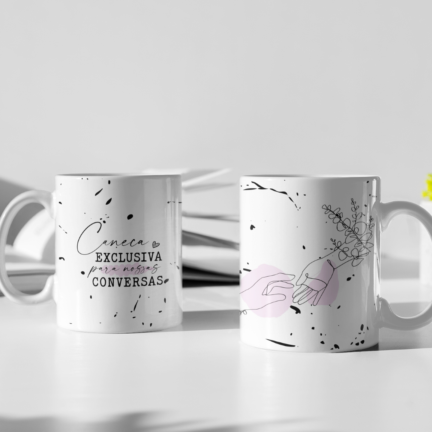 5 Artes Canecas Amigas Minimalista em CorelDraw 4