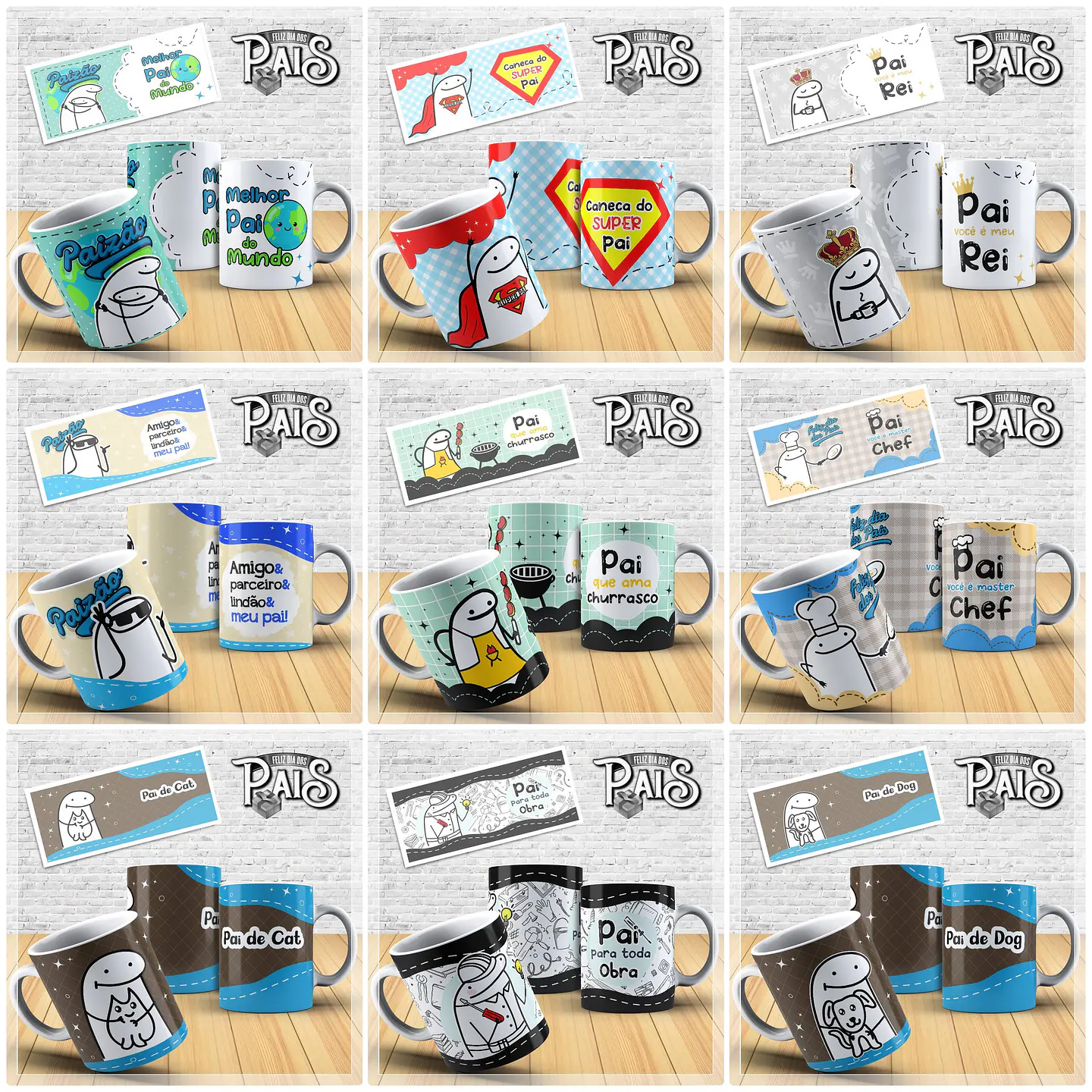 27 Artes Caneca Dia dos Pais Flork e Outros em Photoshop 2