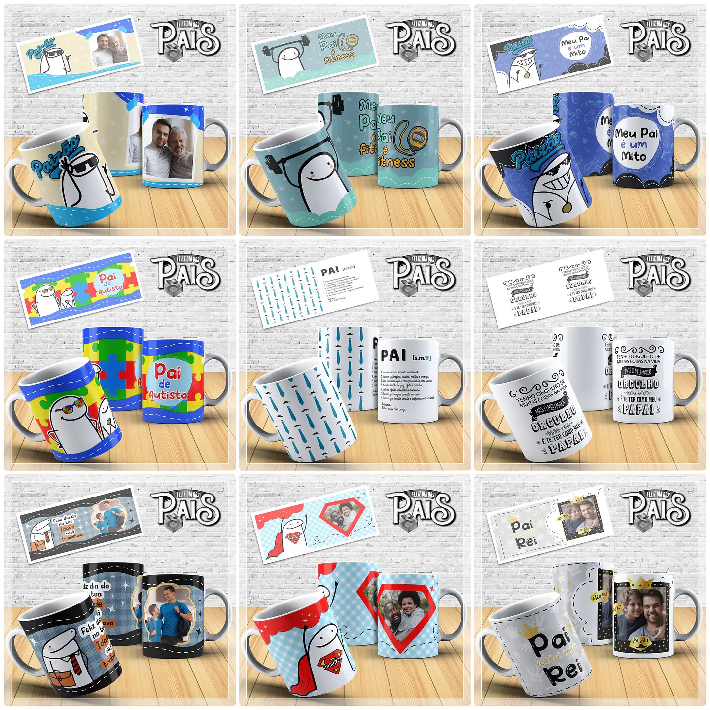 27 Artes Caneca Dia dos Pais Flork e Outros em Photoshop 3