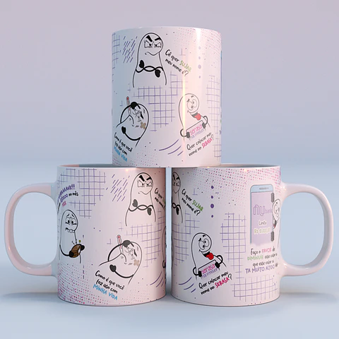 Arte Caneca Ohh Nubank eu ganho R$ 1200 no mês Arquivo Png