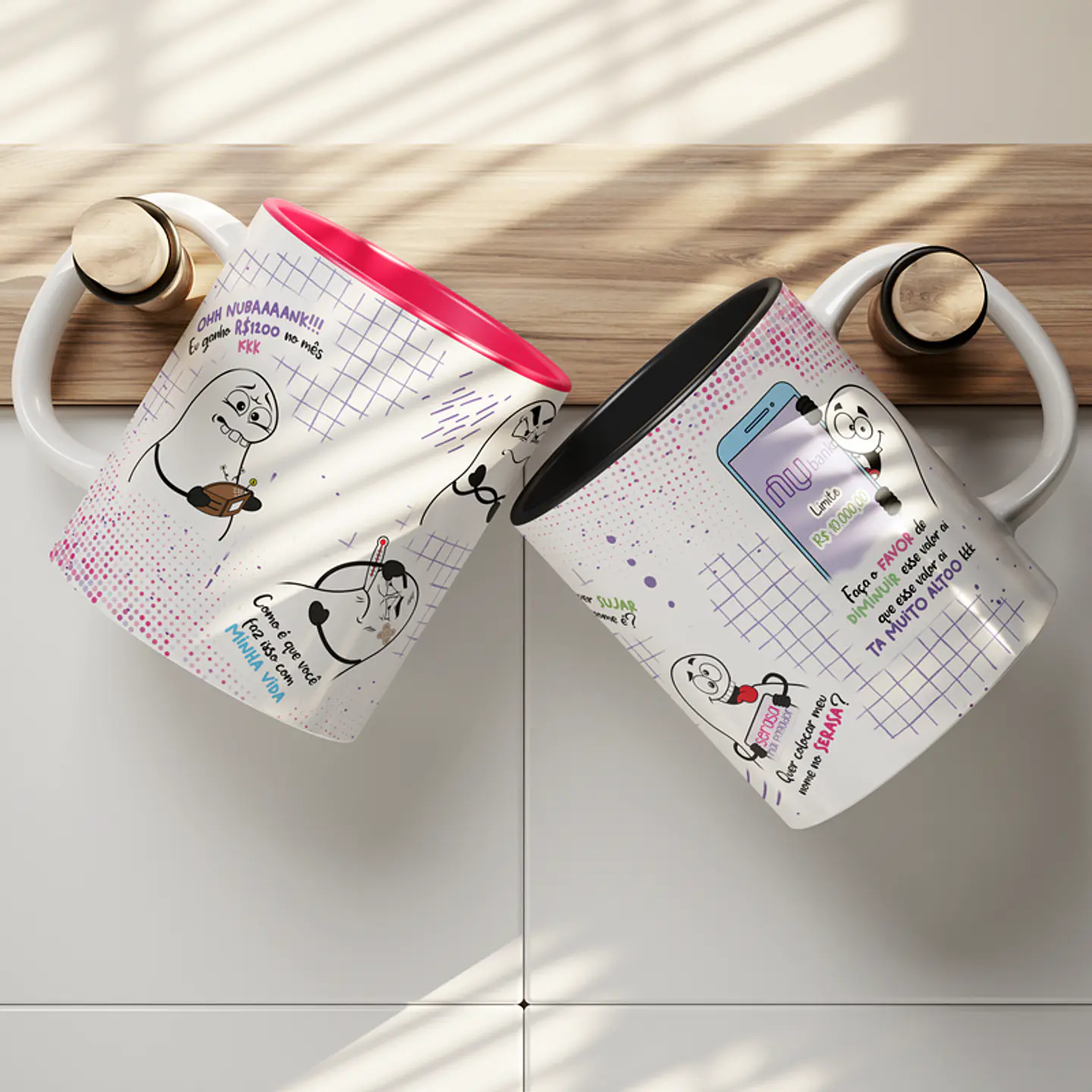 Arte Caneca Ohh Nubank eu ganho R$ 1200 no mês Arquivo Png 2