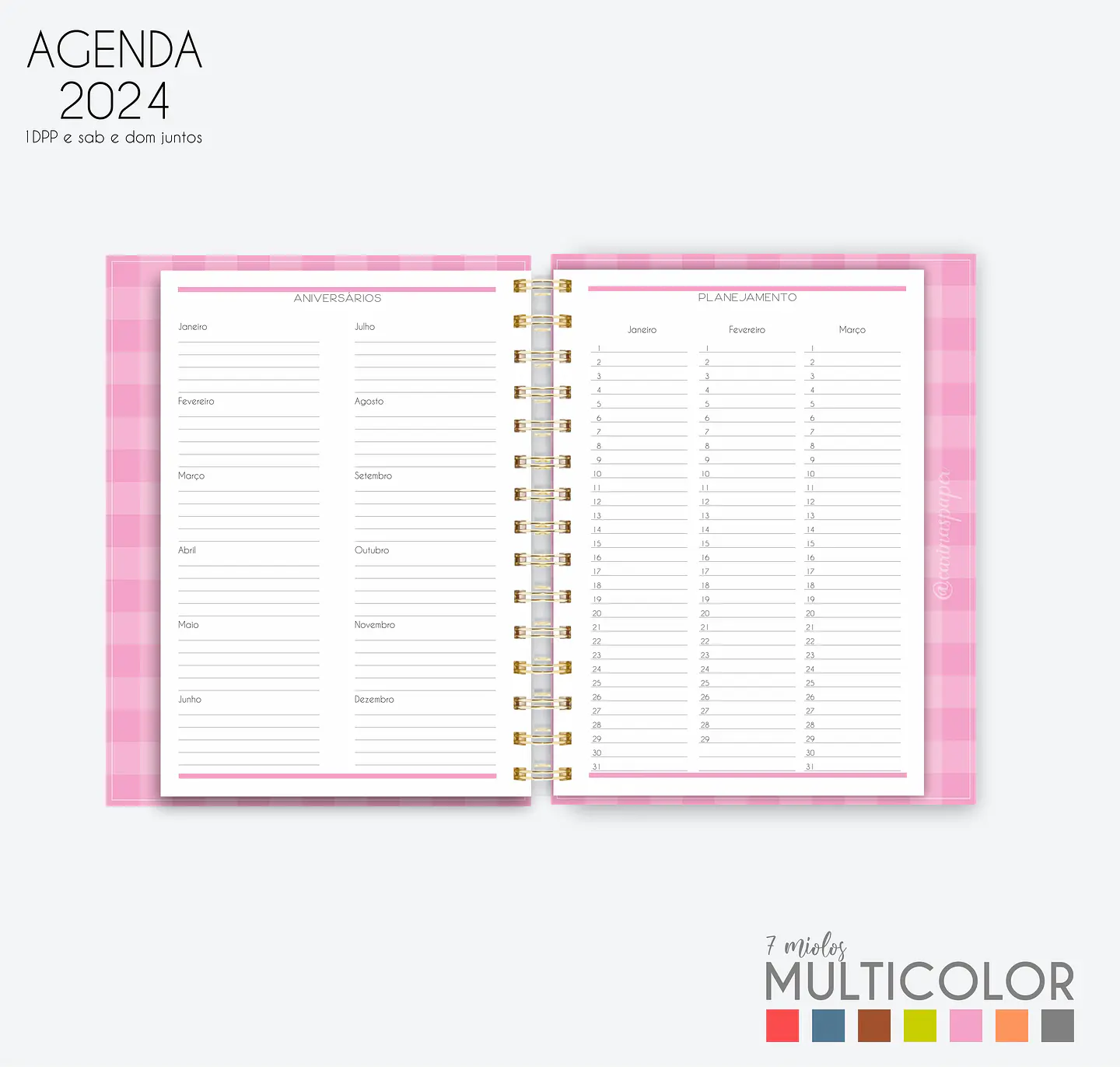 Arquivo Agenda MultiColor 2024 em Pdf  12
