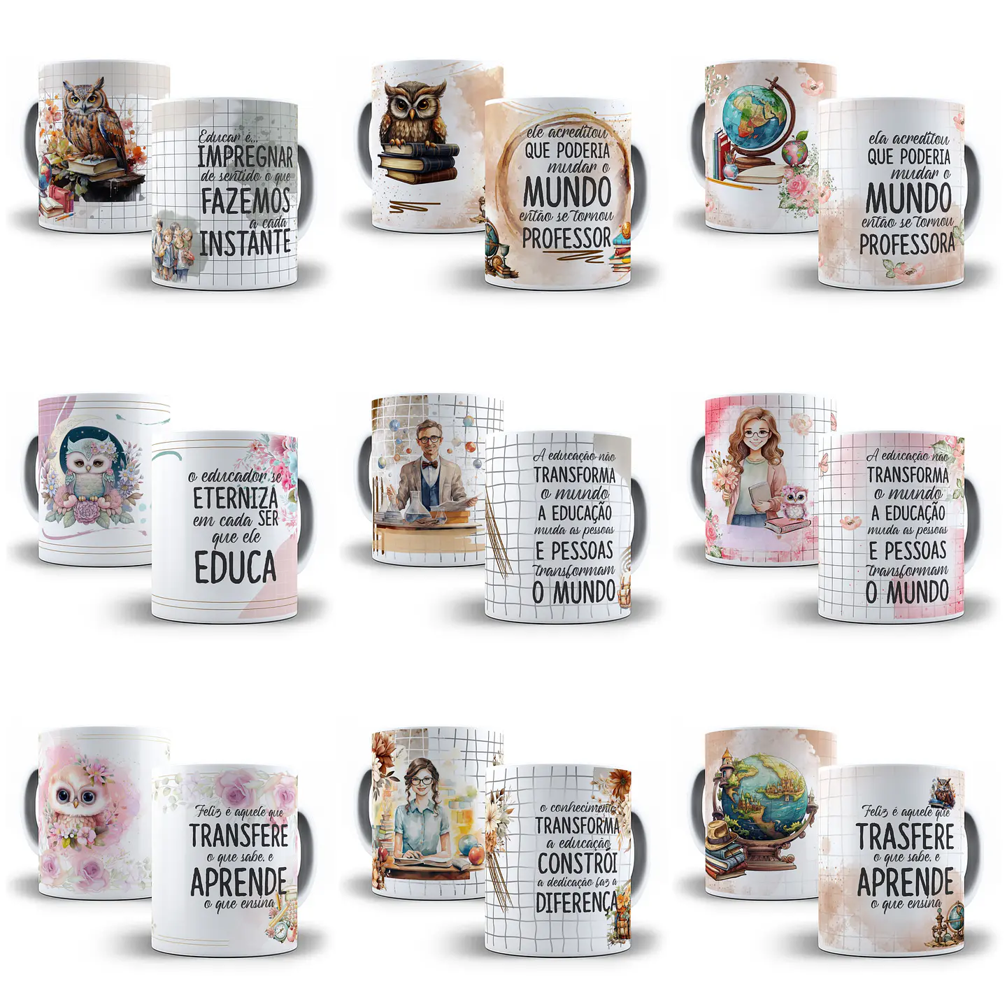 10 Artes para Caneca Dia dos Professores em CorelDraw 1