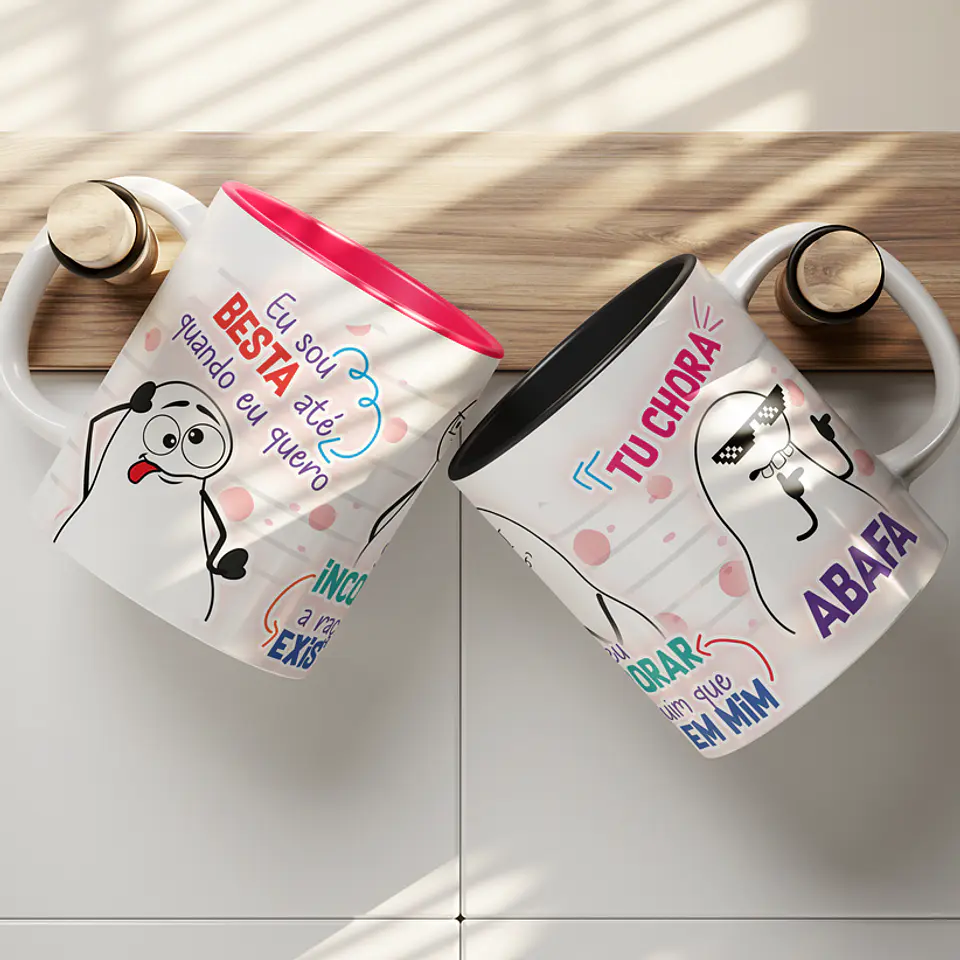 Arte Caneca Eu So Besta Até Quando eu Quero - Tu chora ABAFA Arquivo Png 3
