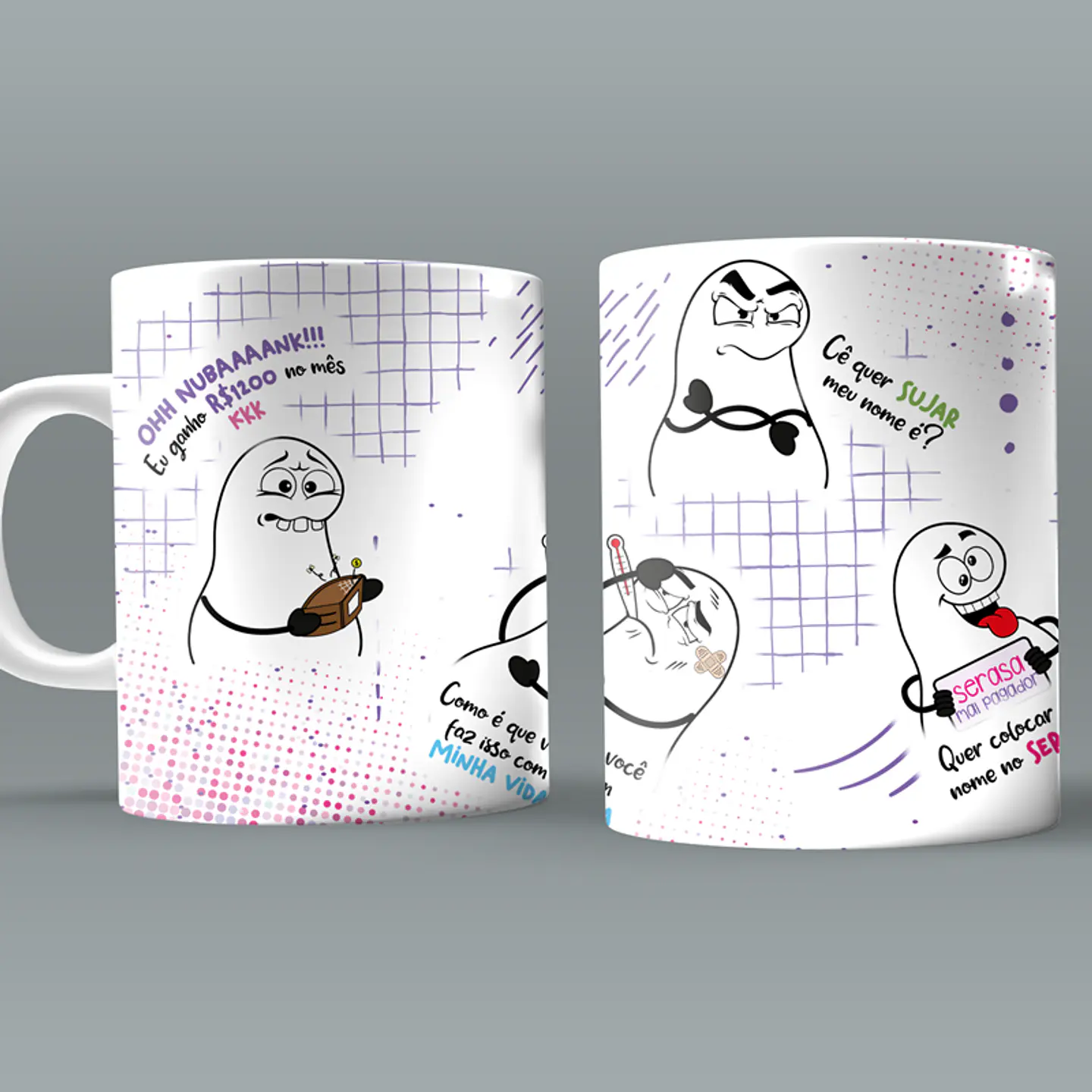 Arte Caneca Ohh Nubank eu ganho R$ 1200 no mês Arquivo Png 3