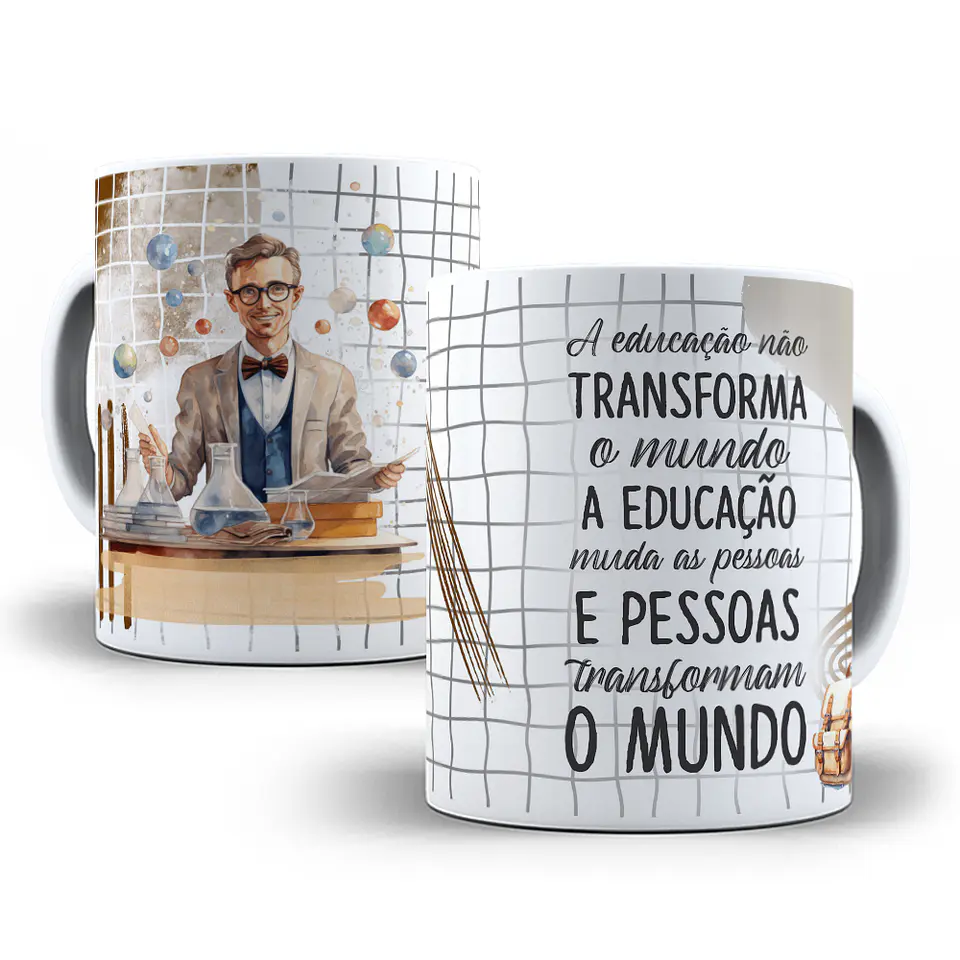 10 Artes para Caneca Dia dos Professores em CorelDraw 2